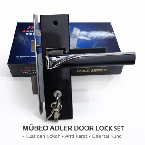 Kunci Pintu MULLER Besar 25cm 978315 Black/CP